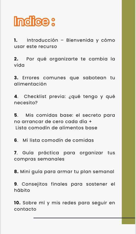 Guía práctica para organizar tus comidas semanales y comer más saludable
