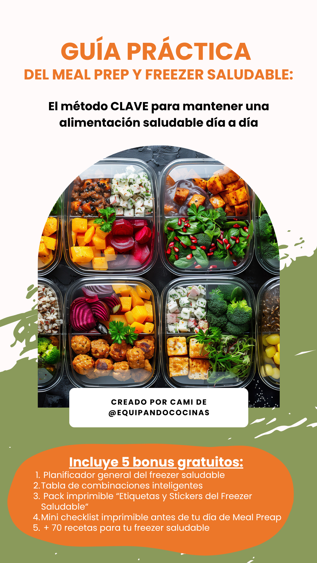 Guía práctica del meal prep y freezer saludable