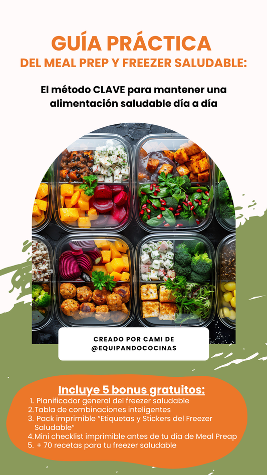 Guía práctica del meal prep y freezer saludable