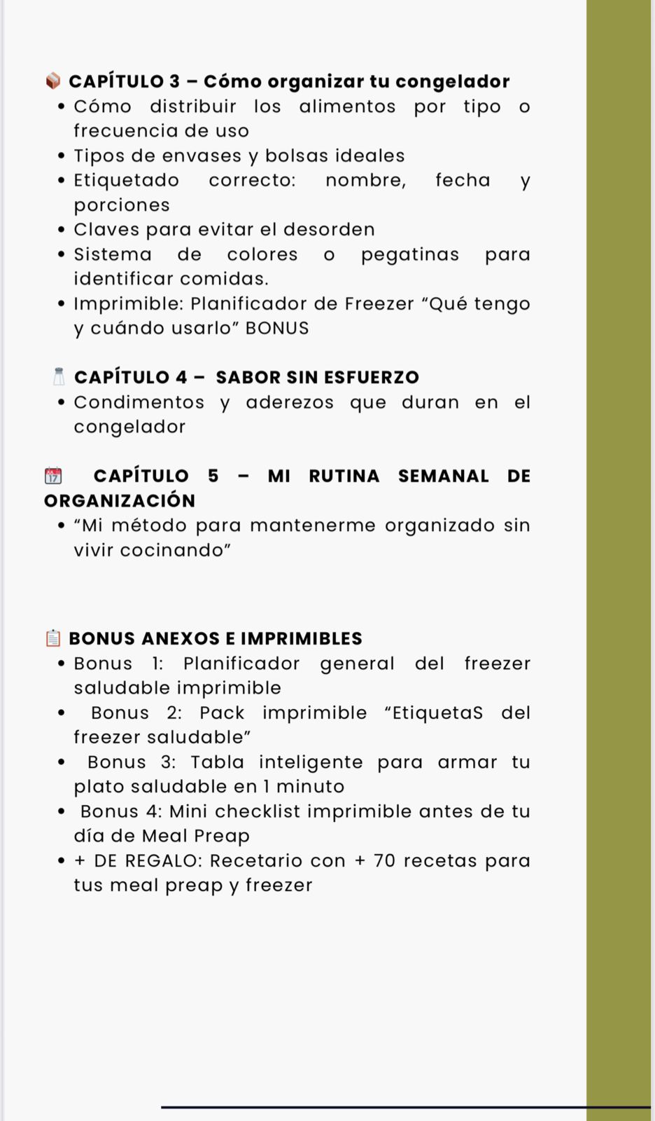 Guía práctica del meal prep y freezer saludable