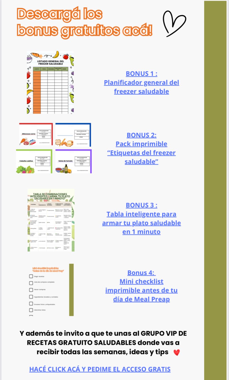 Guía práctica del meal prep y freezer saludable